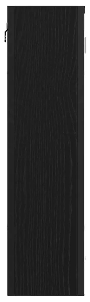 fekete tölgyfa fürdőszobai tükrös szekrény 60 x 16 x 60 cm