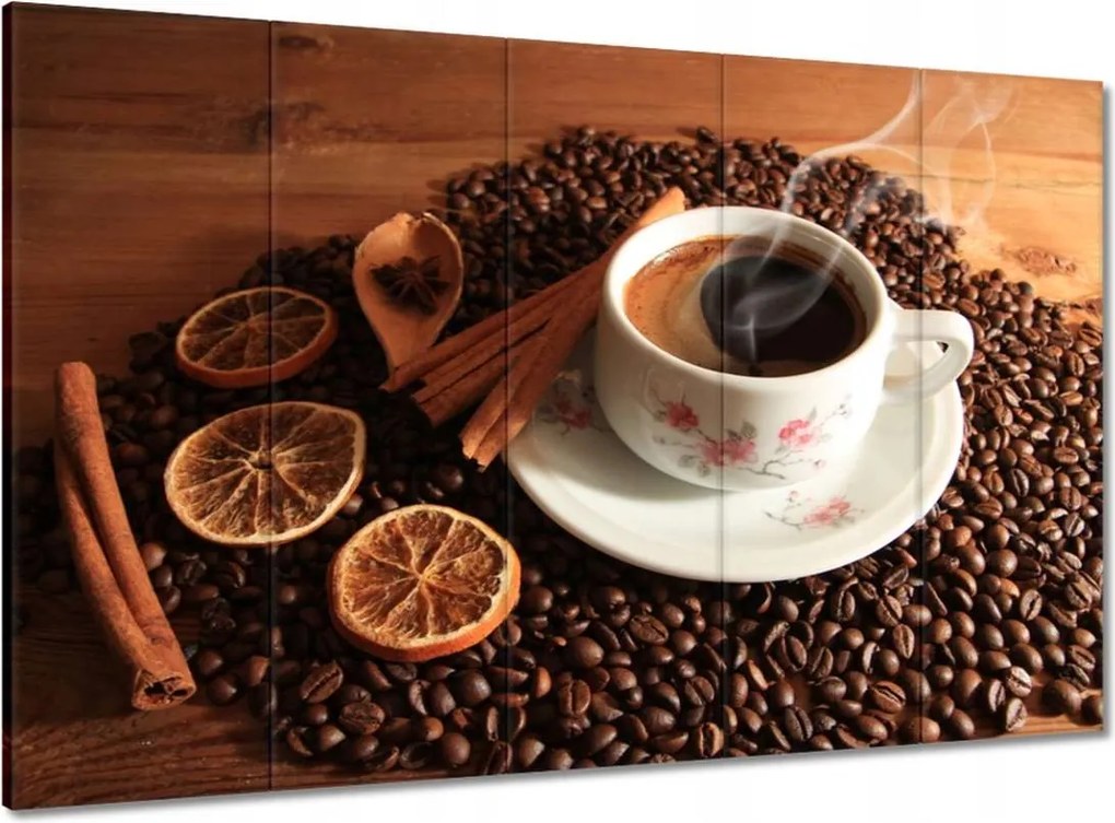 Vászonkép 100x70 Kávé vaníliarúddal
