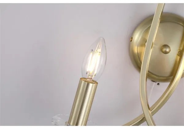 Searchlight 4162-2SB - ASCONA fali lámpa 2xE14/60W/230V