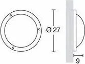 NOVOLUX 203B-G05X1A-02 MIR Modern Kültéri Mennyezeti Lámpa Fehér, Fekete E27 IP65