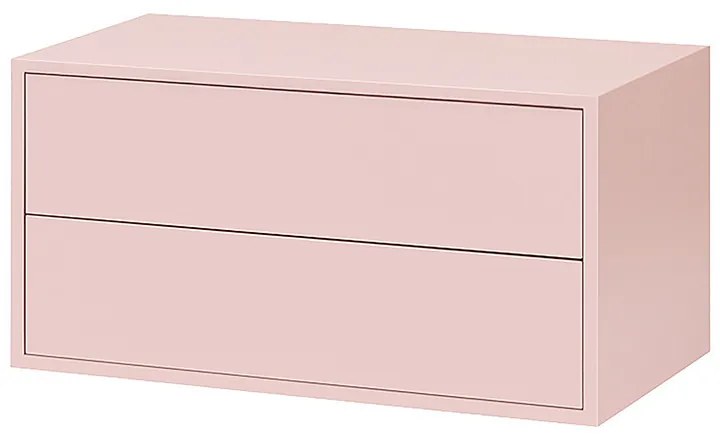Boxie 2 fiókos fali szekrény 40x80x37 cm pink