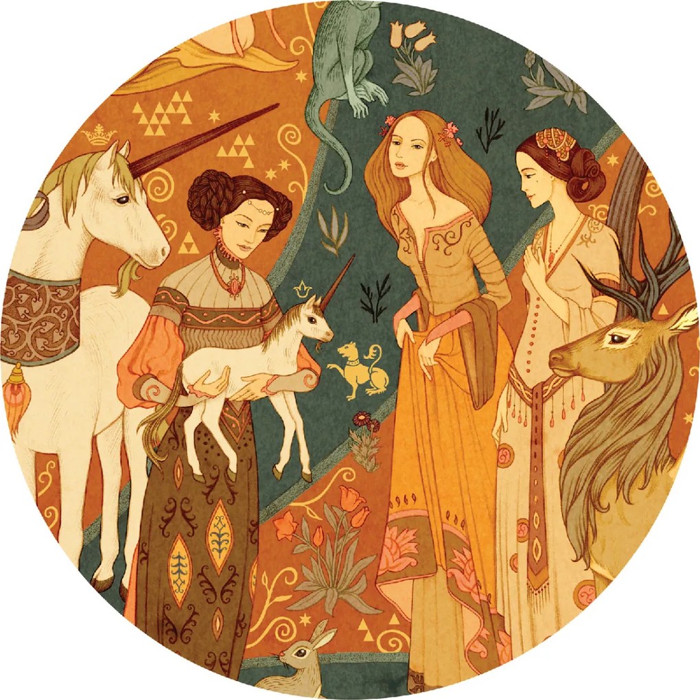 Művész puzzle - Egyszarvú és a hölgy, 500 db-os - Unicorn lady