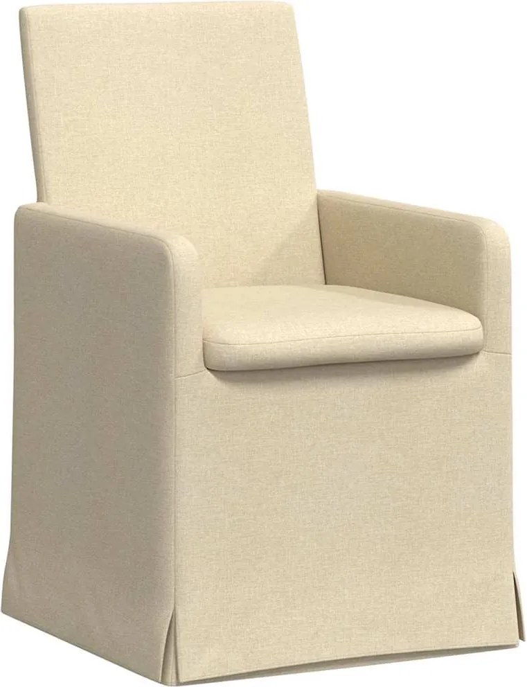 vidaXL Étkező Székek 2 pcs Krém 57 x 67 x 95 cm szövet