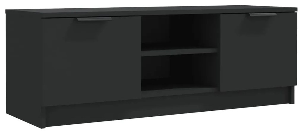 fekete szerelt fa TV-szekrény 102 x 35 x 36,5 cm