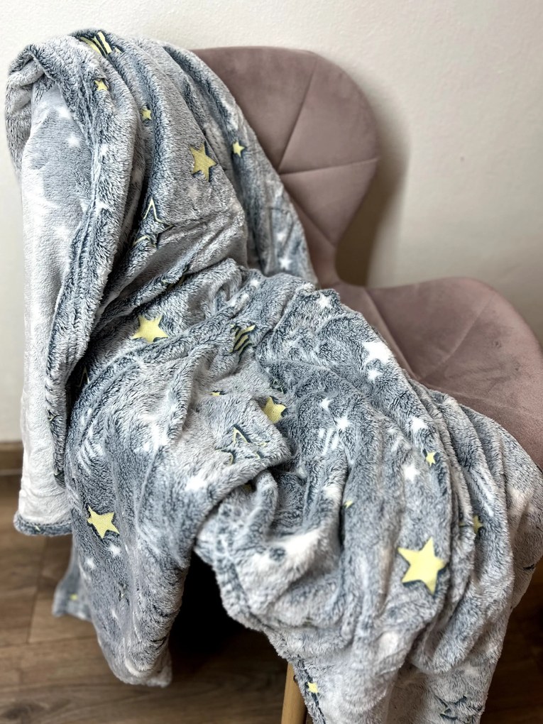 Takaró Shining Star kék szürke Méret takaró-takaró: 150x200 cm