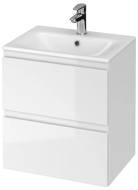 Cersanit - SET szekrény + mosdó, fehér fényű, Moduo Slim 50, S801-229-DSM