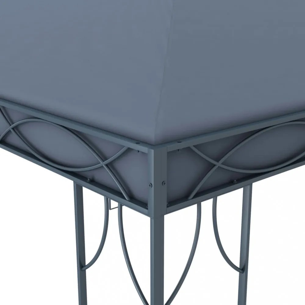 antracitszürke pavilon 300 x 300 cm