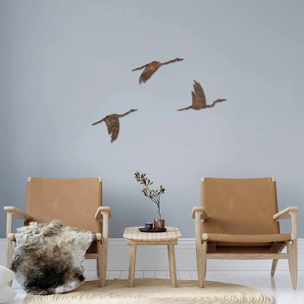Fém fali dekoráció, Rusty Birds 1