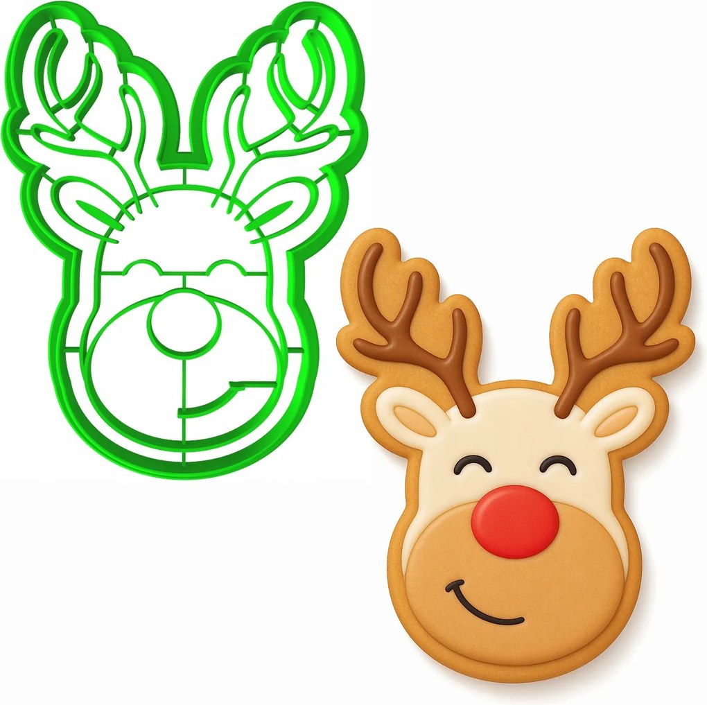 Karácsonyi Mézeskalács Forma Karácsonyra Rénszarvas 10cm