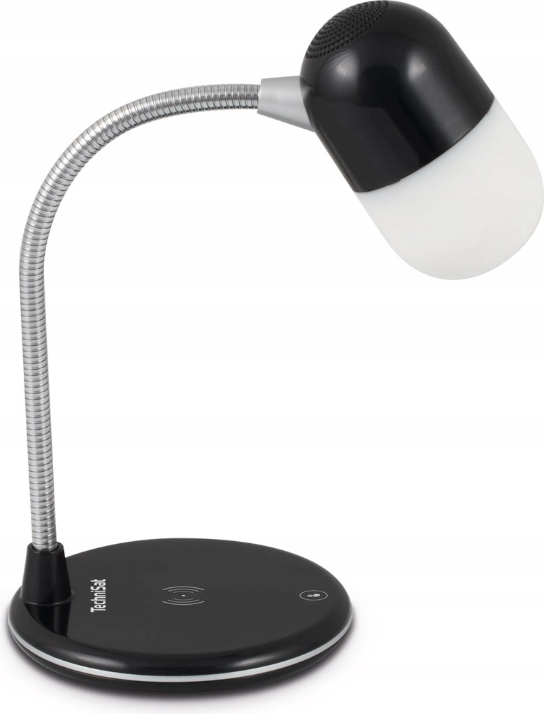 Multifunkciós LED-es asztali lámpa hangszóró Bt töltő Qi Viola fekete