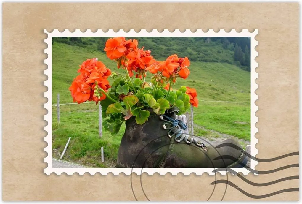 Poszterek 60x40 Virág a csizmában