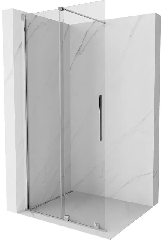 Mexen Velar, tolóajtó a nyílásba Walk-In típusú 80 cm, 8 mm átlátszó üveg, króm, 871-080-000-03-01
