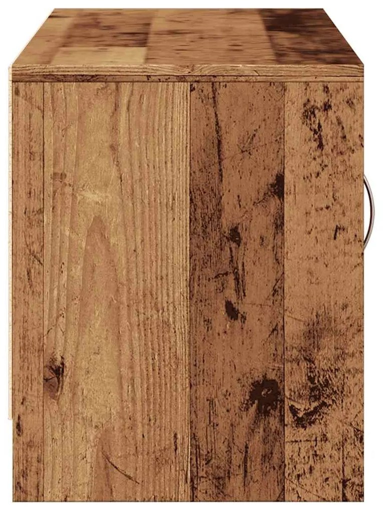 antik fa színű szerelt fa TV-szekrény 102 x 30 x 37,5 cm