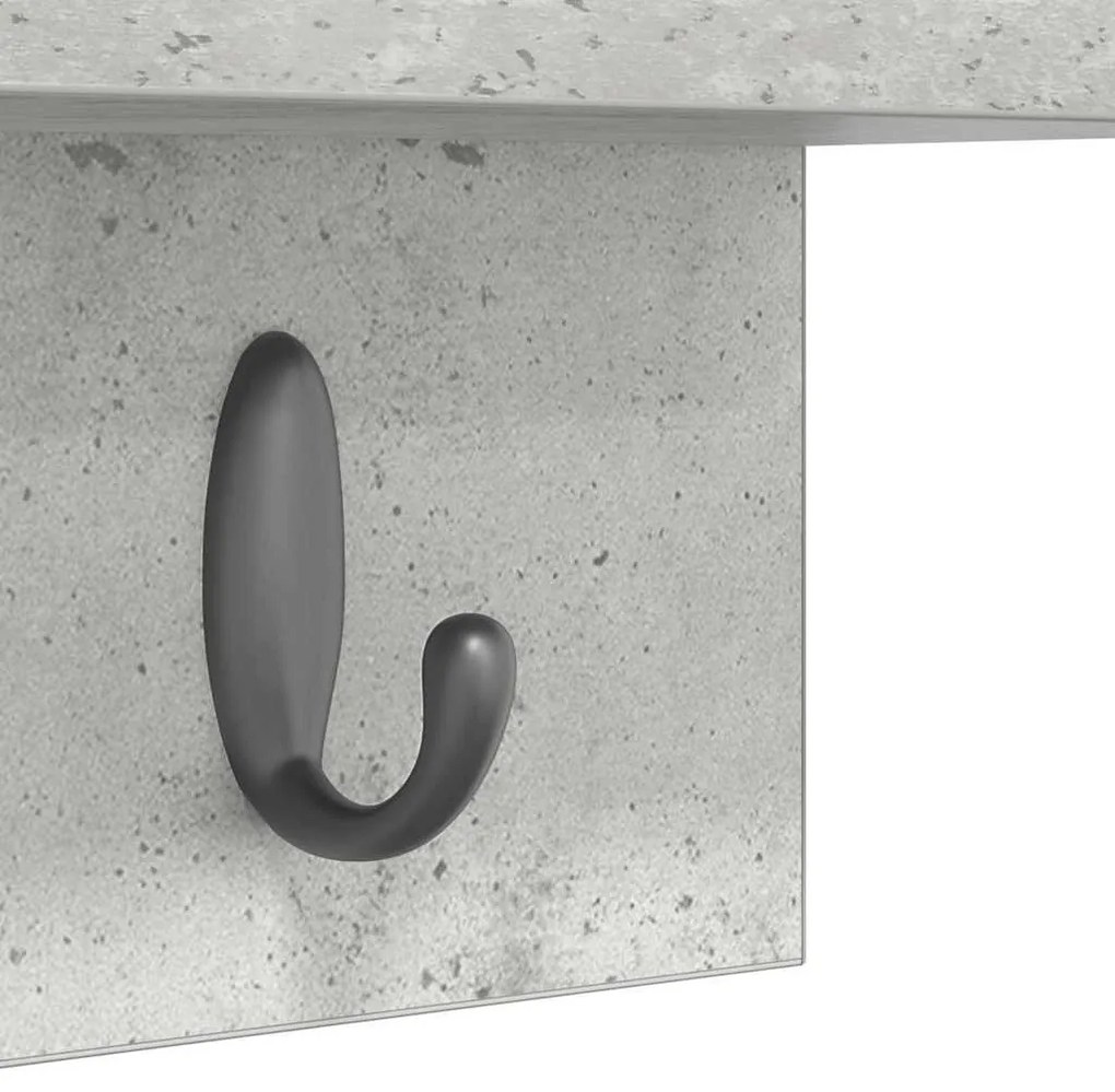 Fali Kabáthorog Beton szürke 60 x 10.5 x 18 cm Faanyag