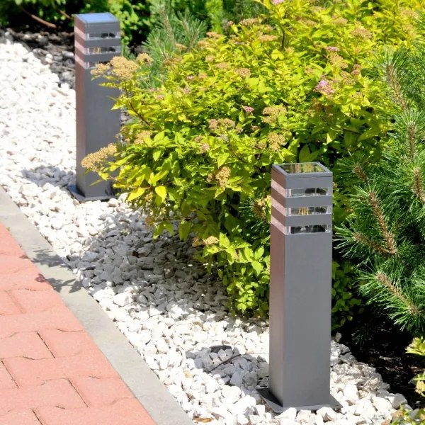 LED RGBW fényerőszabályozható kültéri lámpa TEKSAS 1xE27/12W/230V 44 cm IP44 antracit