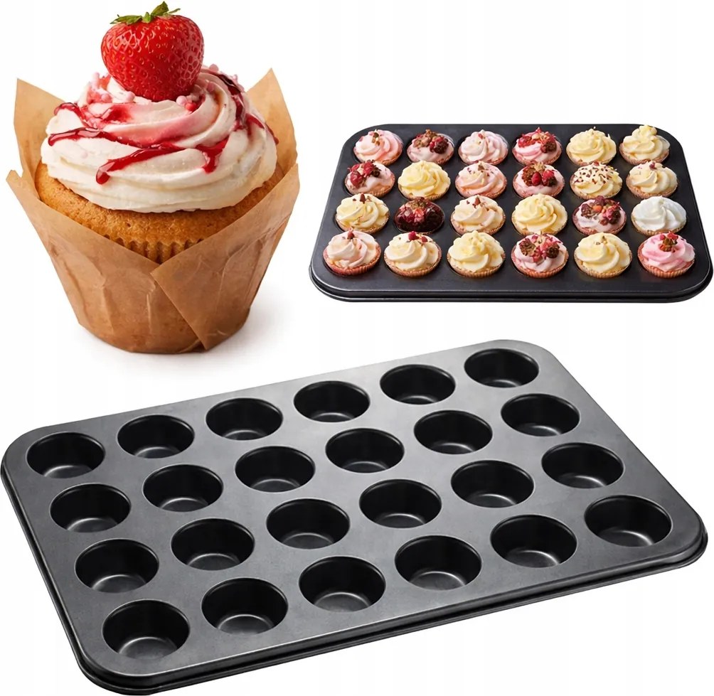 Muffin Sütőforma Tepsi 38 x 26 cm fészek Ø 4,5 cm