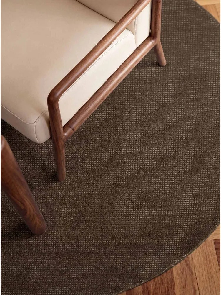 Barna kézi szövésű gyapjú kerek szőnyeg ø 160 cm Greenwich – Ted Baker