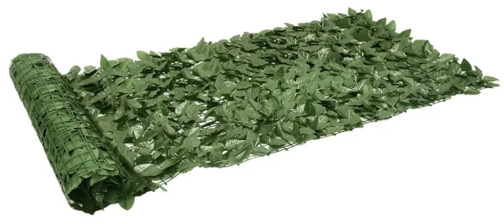 sötétzöld leveles erkélyparaván 200 x 100 cm