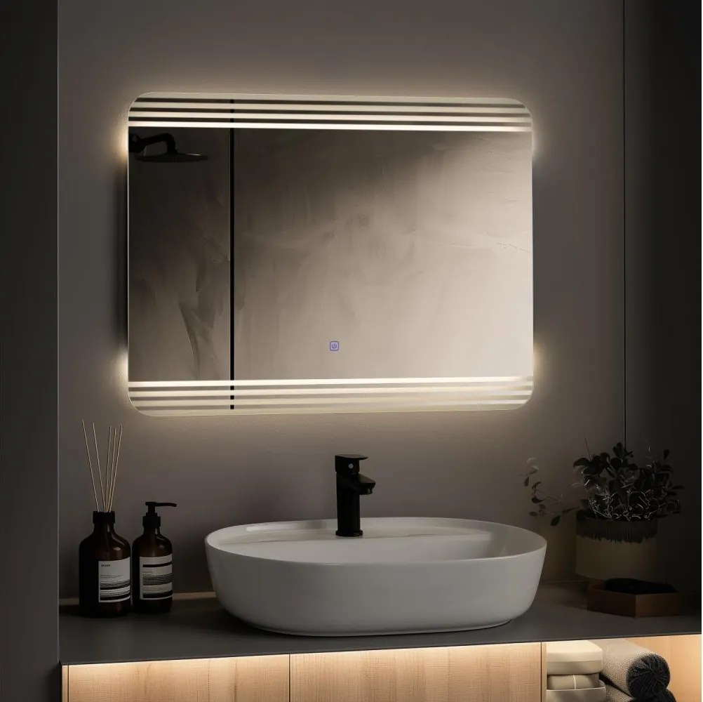 Brilagi - LED fürdőszobai tükör MELZO LED/28W/230V 60x80 cm IP44 CRI 90 dimmelhető + CCT