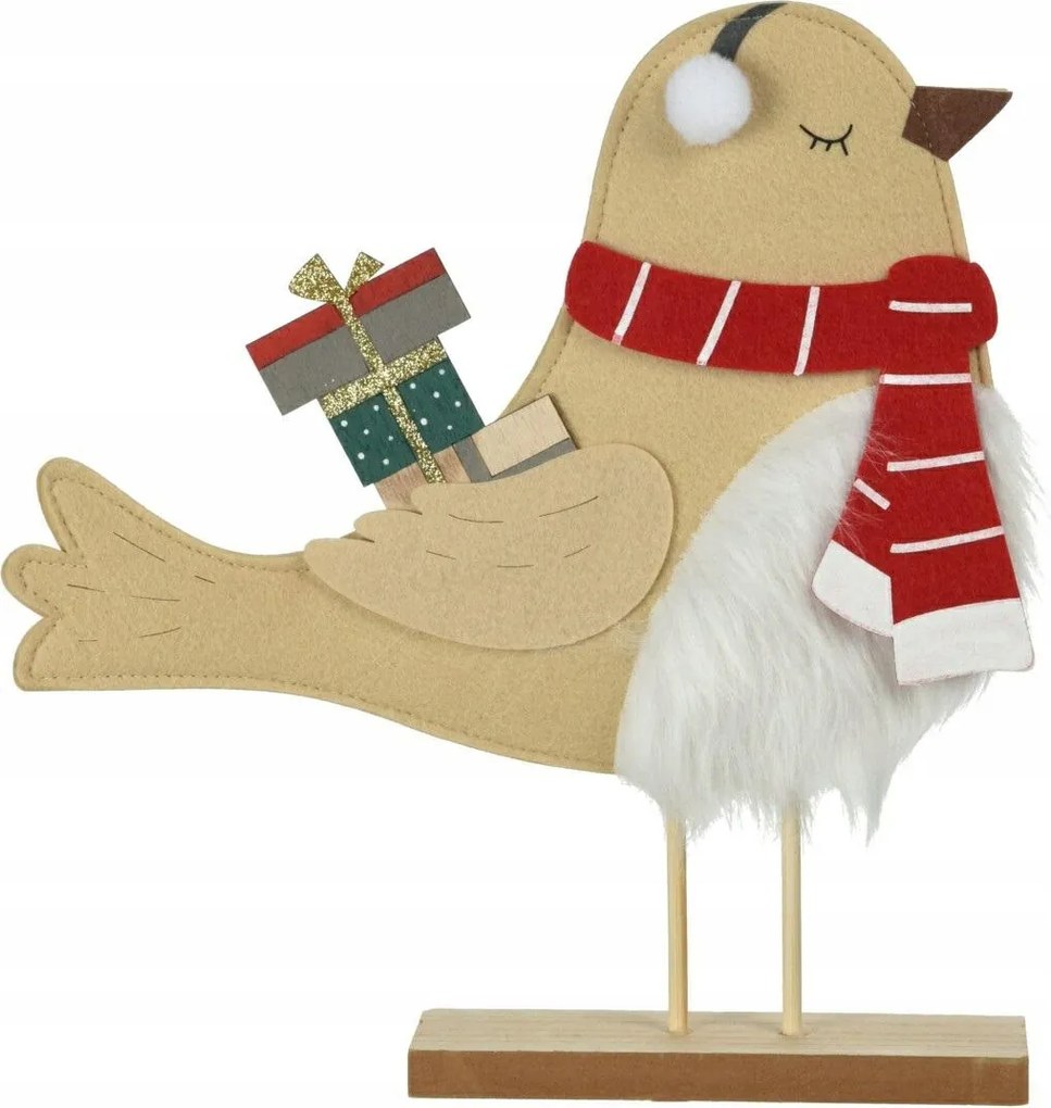 Filc Figura 38cm Cinege karácsonyi ajándékkal