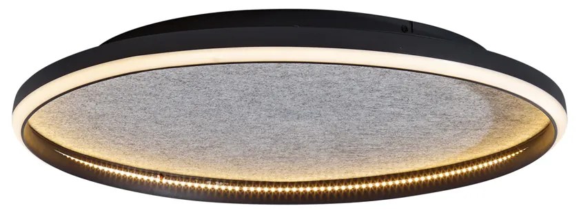 Design mennyezeti lámpa fekete filccel, LED-del, 3 fokozatban szabályozható - Xavi Felt