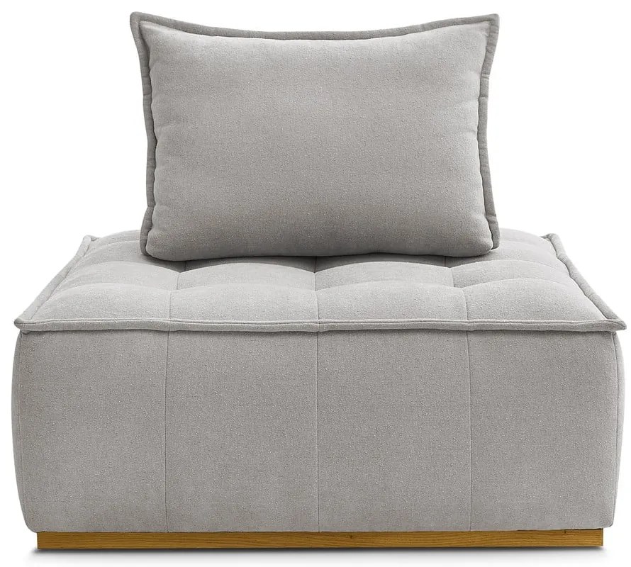 Világosszürke zsenília fotel Elisa – Bobochic Paris