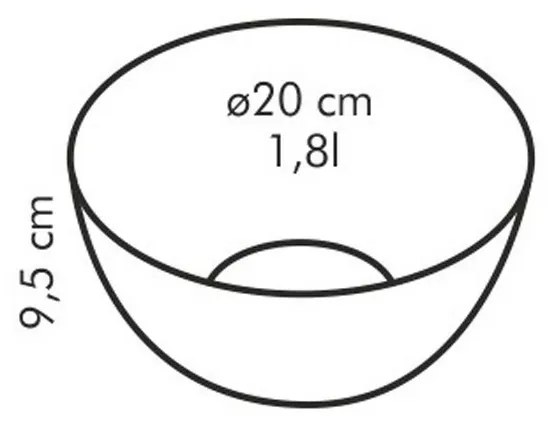 Tescoma GIRO Üvegtál, 20 cm, , 20 cm