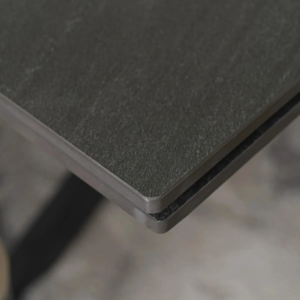 Kihúzható kerámia étkezőasztal 160–240 cm méretben, fekete színben BRUNO