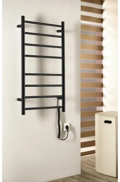 Sapho - Elektromos törölközőszárító REDONDO 75W/230V 50x90 cm matt fekete