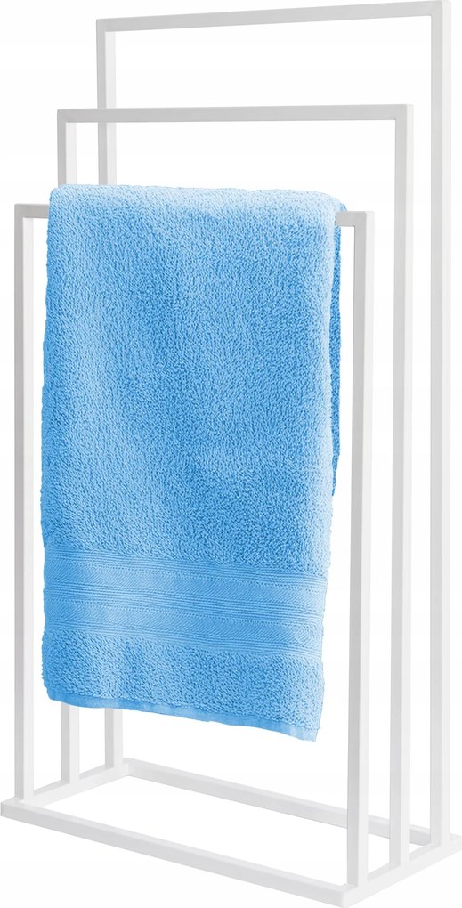 Fürdőszobai Törölközőtartó Állvány Fehér 3 fogantyús álló akasztó modern