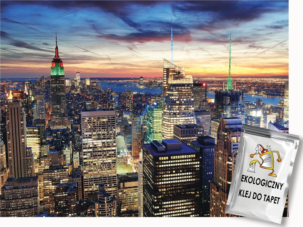 Fotótapéta Flizelina Város Panoráma Felhőkarcolók Ég New York 350x250 ragasztó