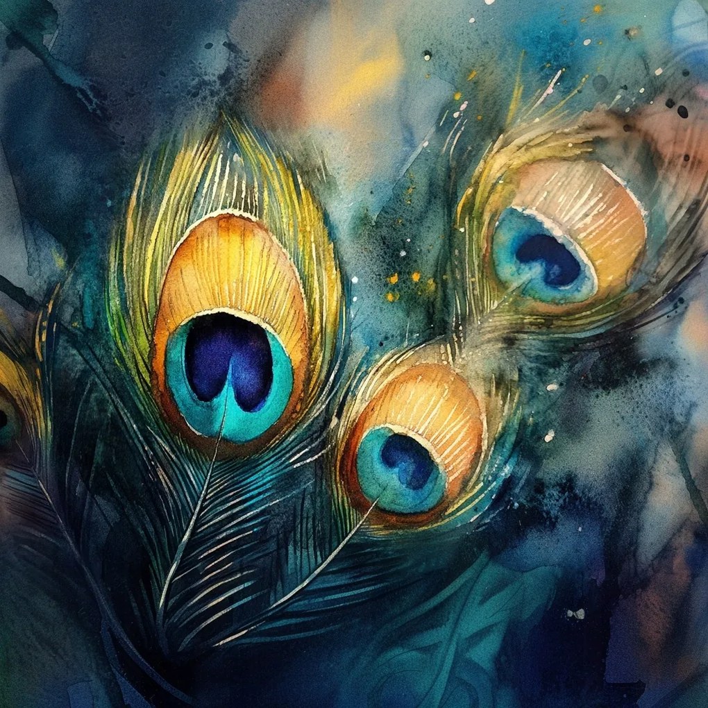 Vászonkép Canvas Természet Dekoráció Toll Madár Páva 80x80