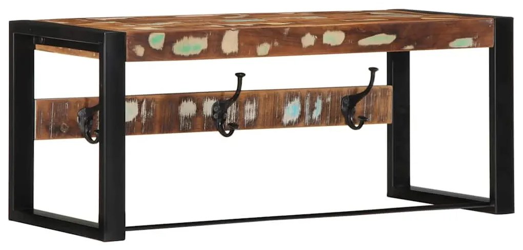 kabátállvány többszínű 80x35x35 cm tömörfa, újrahasznosított fa