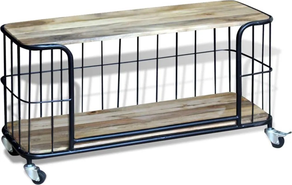 vidaXL 100x40x45 cm tömör mangófa TV szekrény