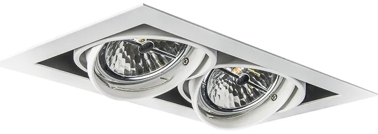 Fehér beépíthető spot lámpa AR111 állítható 2 fényforrással - Oneon