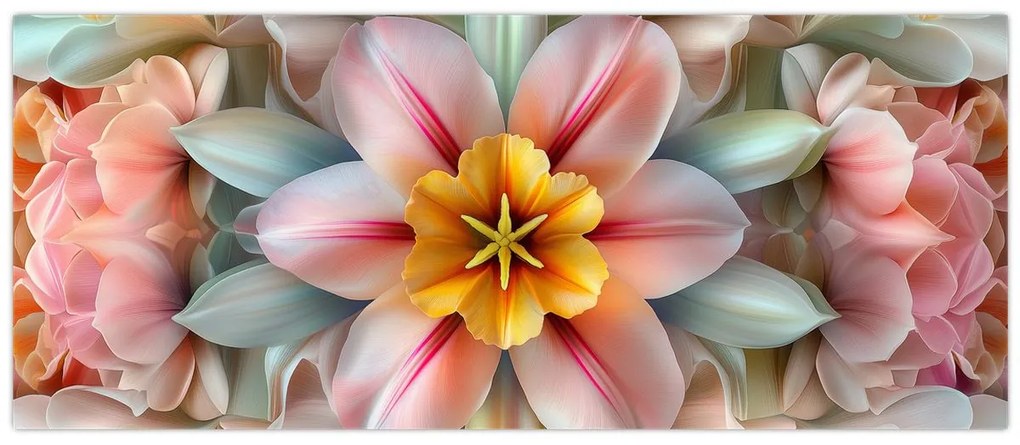 Kép - Kaleidoszkópos virág (120x50 cm)