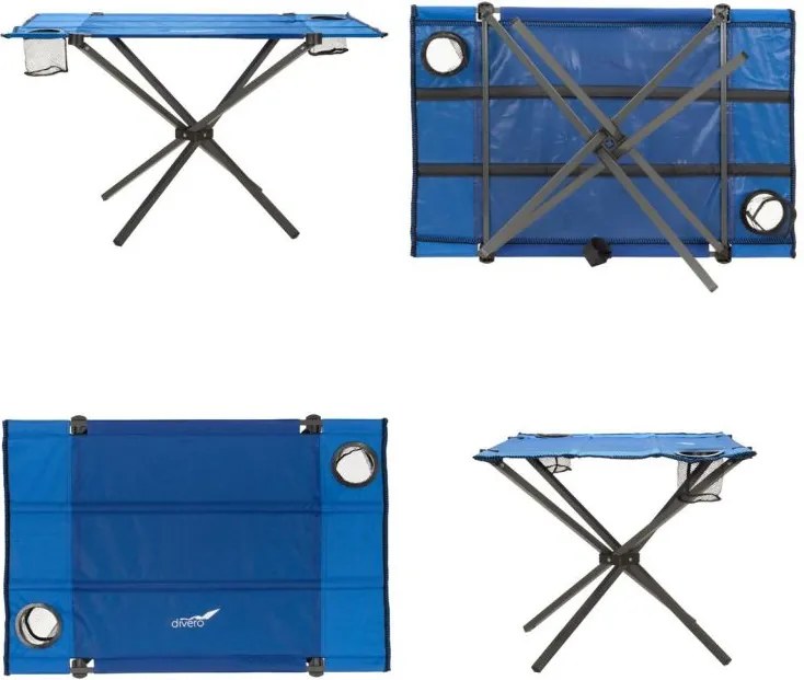 Kemping asztal DIVERO Kék 80 x 50 cm