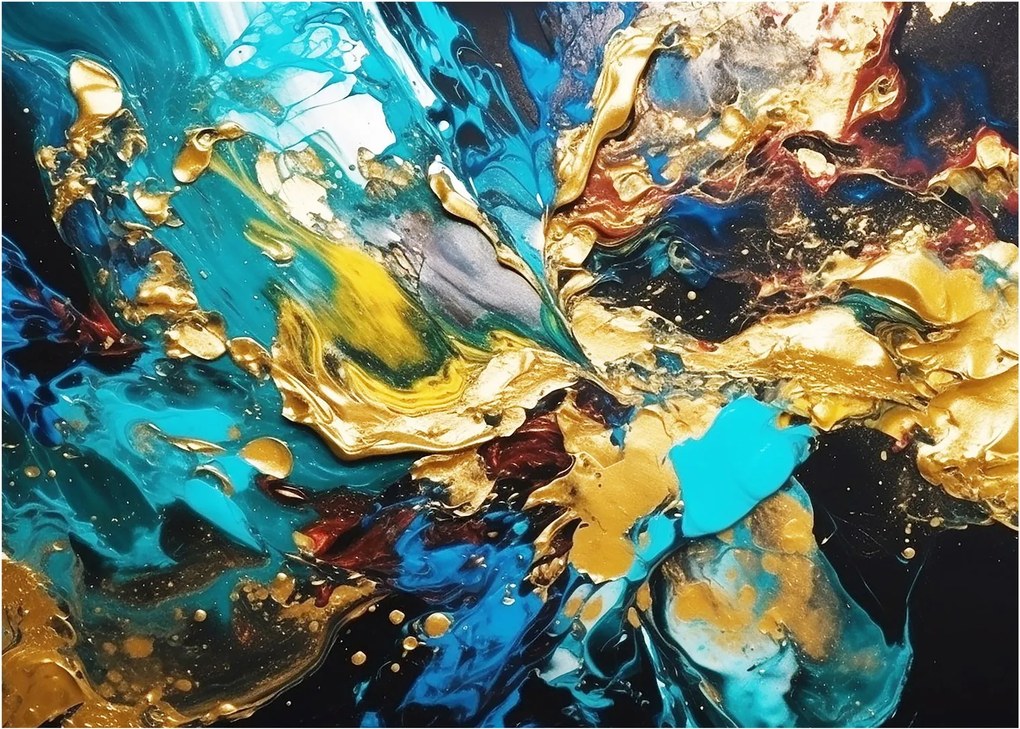Üveg kép - Texturált olajfestmény (70x50 cm)