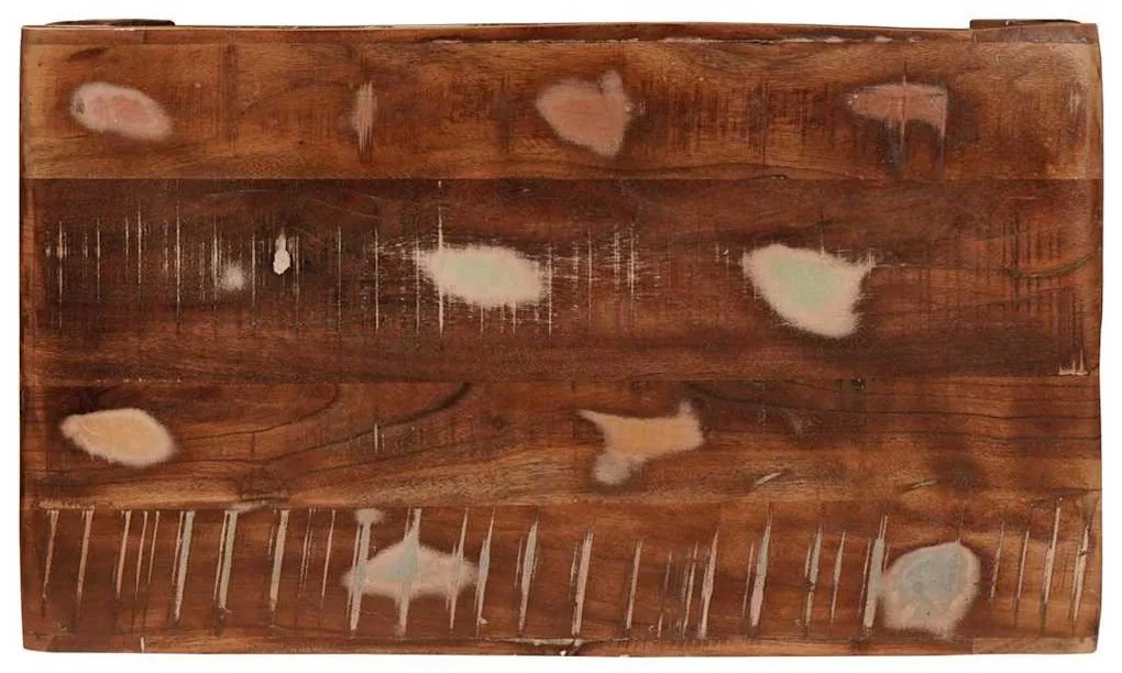 Végasztal 60 x 35 x 45 cm tömör újrahasznosított fa