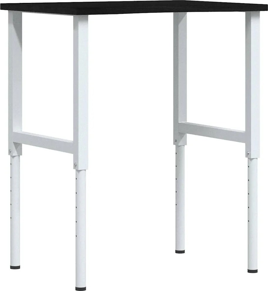 vidaXL sötétbarna tömör tölgyfa munkapad 80 x 60 x (71,5-98) cm
