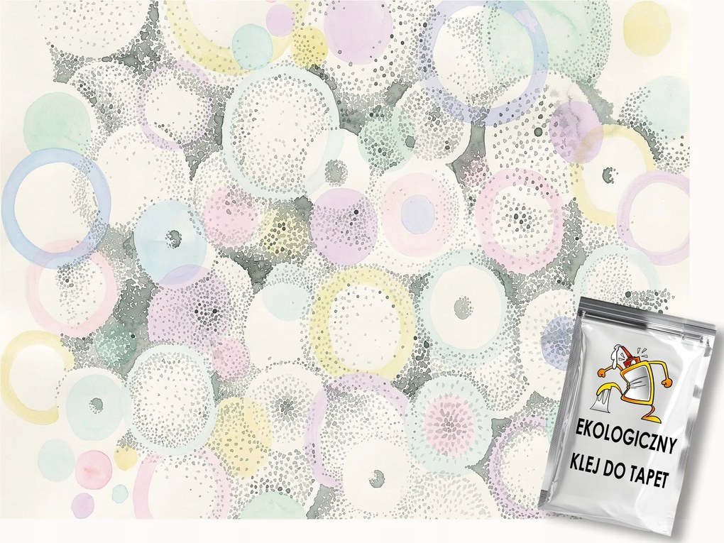 Fotótapéta Flizelina Absztrakt Minta Geometria Pasztell Kerekek 100x75 ragasztó