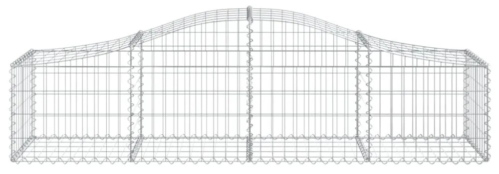 íves horganyzott vas gabion kosár 200x50x40/60 cm