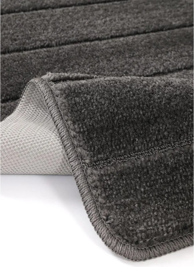 Antracitszürke fürdőszobai kilépő szett 2 db-os 50x80 cm Yeni Cizgli – Foutastic