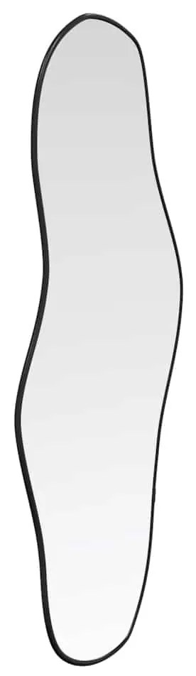 fekete falitükör 60x25 cm