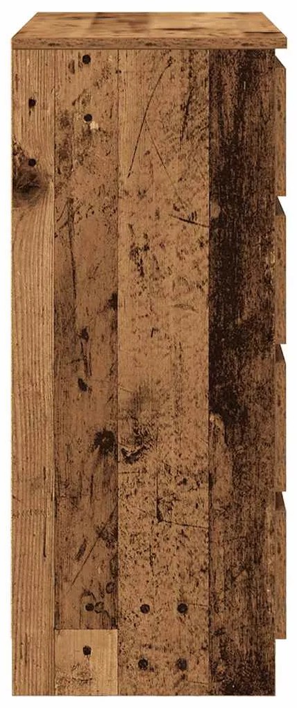 antik fa szerelt fa tálalószekrény fiókos 71x35x84 cm
