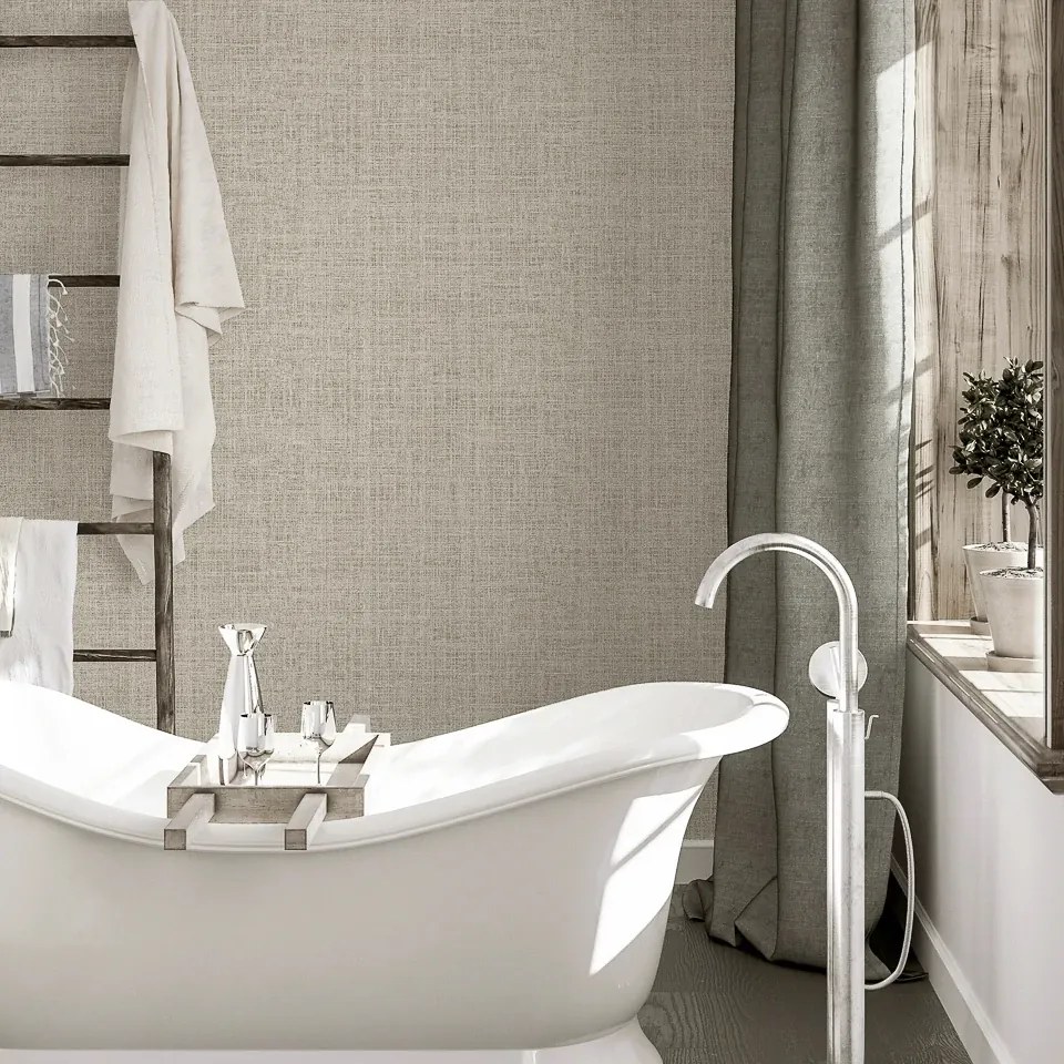 Arthouse Signature 1 Luxe Hessian taupe szövet hatású texturált vlies tapéta – 295402
