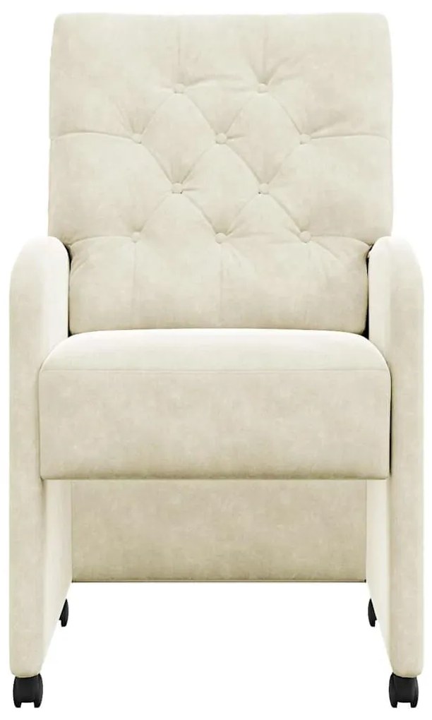 Kerekes Étkező Székek 2 pcs Krém 58 x 67 x 97 cm Bársony