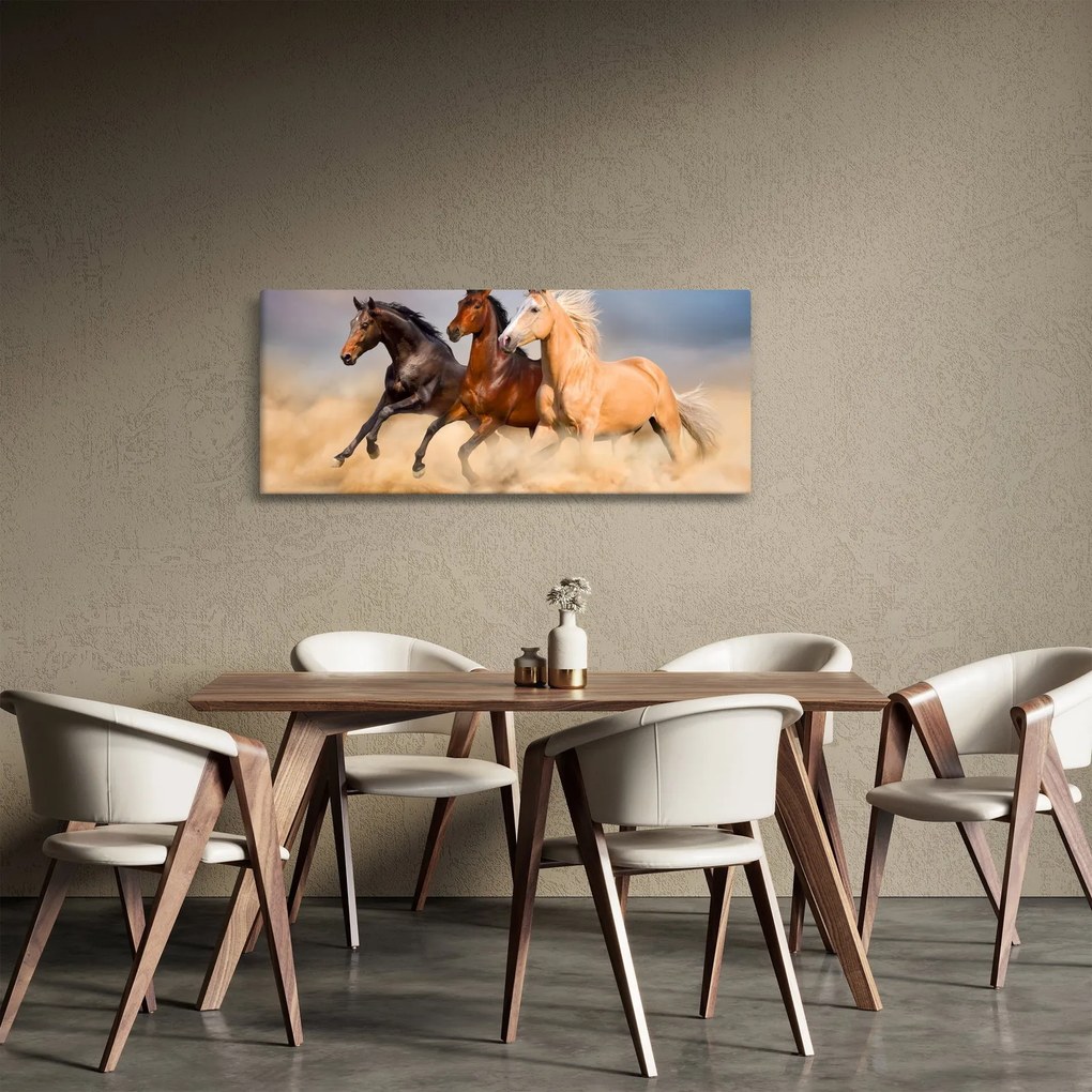 Kép - Vad lovak (120x50 cm)
