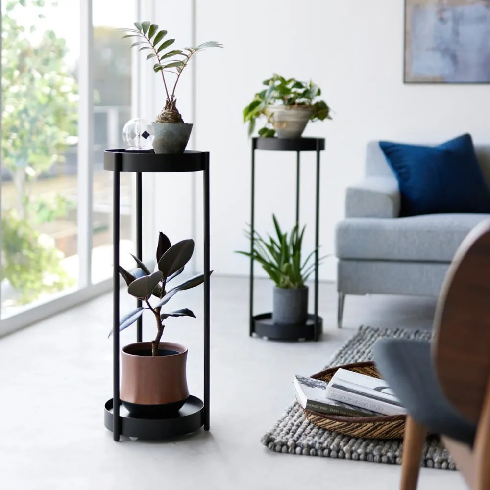 Fém virágtartó állvány (magasság 70 cm) Tower – YAMAZAKI