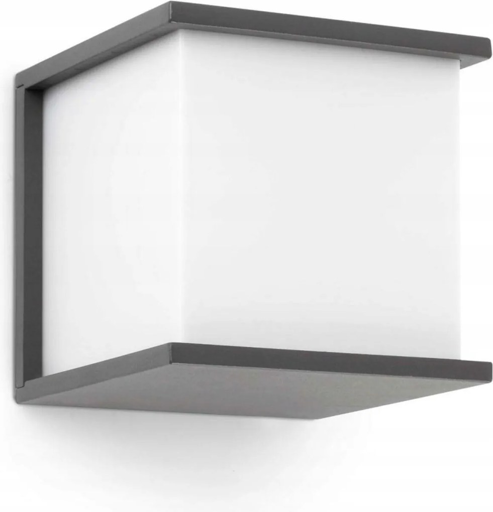 Faro Kubick kültéri fali lámpa sötétszürke, IP44, E27, alumínium